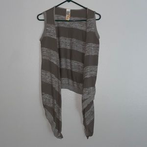 Tan striped cardigan